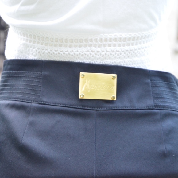 MARCIANO NAVY SLACKS WITH BUTTON & SEAM DETAILING - Picture 7 of 7